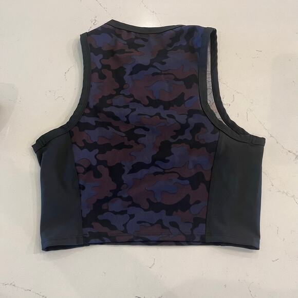 Splits59 Camo‎ Crop Tank Top Workout Top Size XS - Picture 2 of 8